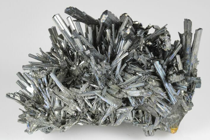 Metallic Stibnite Crystal Spray - Xikuangshan Mine, China #175923